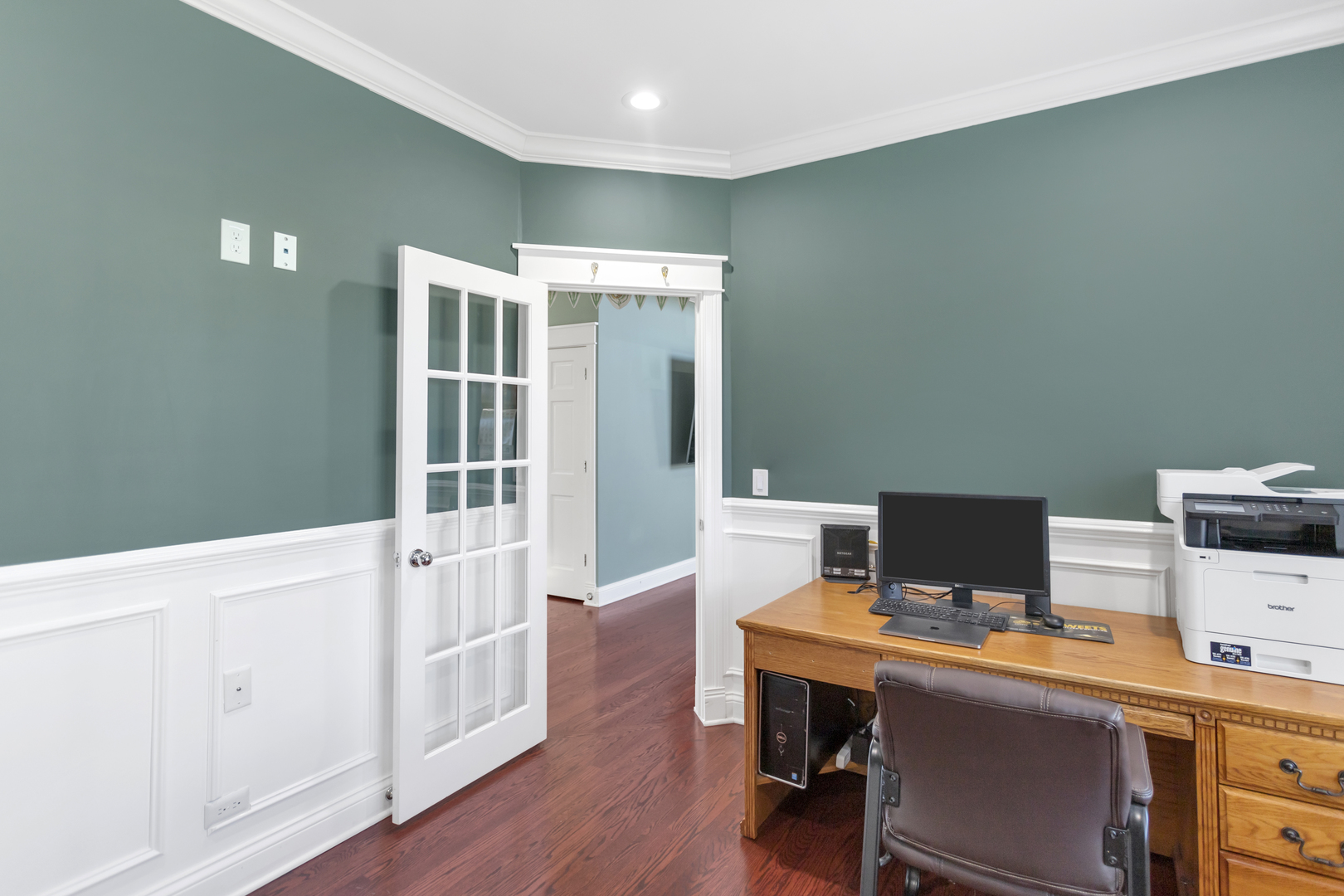 1548 Old Forge Road Bartlett, IL 60103 - Photo 20 of 50 a workspace with furniture and wooden floor