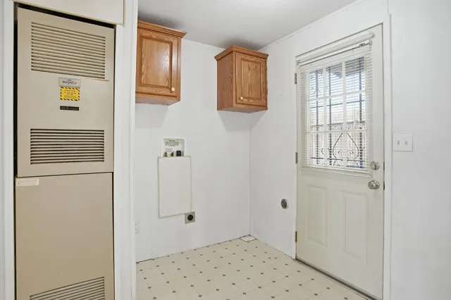 a bathroom with a window