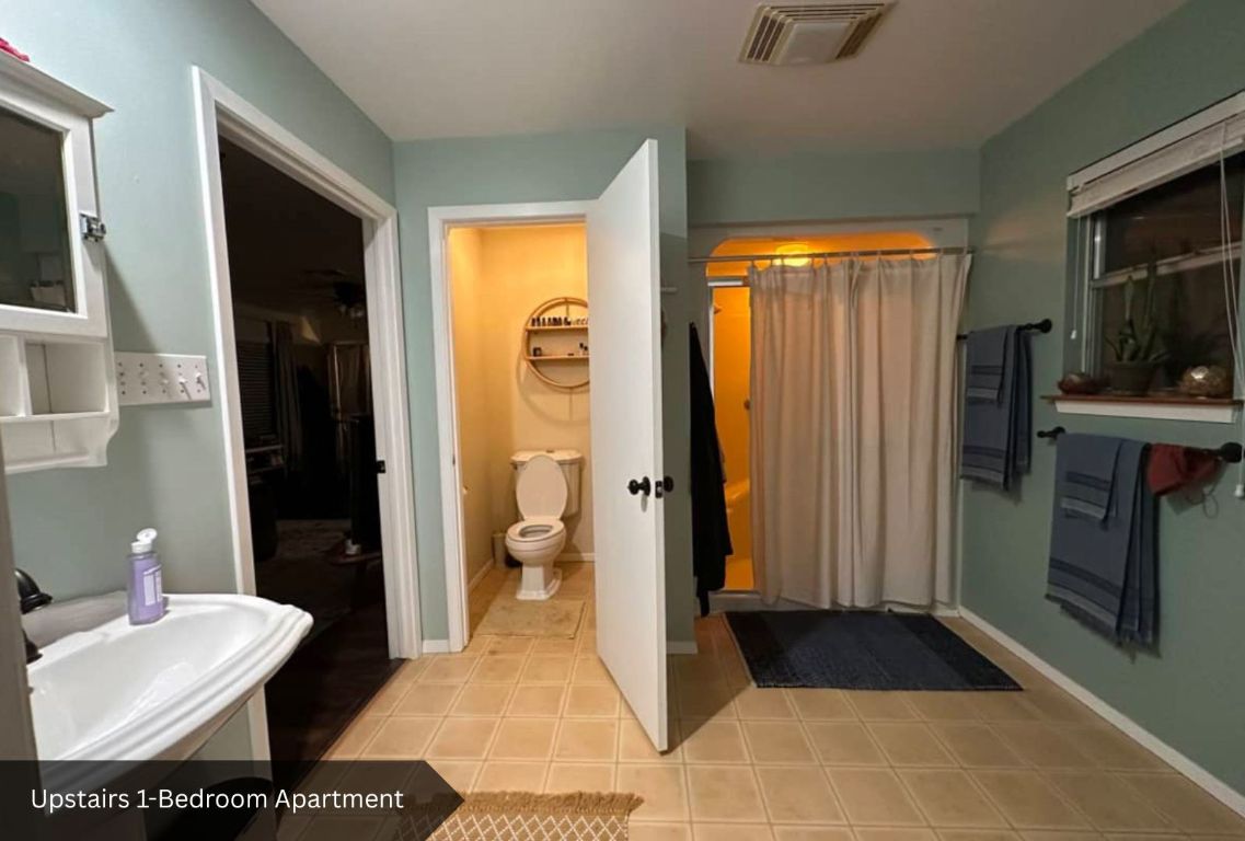 2105 Rabb Road Austin, TX 78704 - Photo 38 of 39 a bathroom with a sink toilet and shower