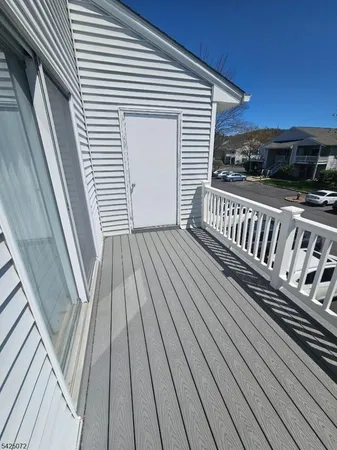 a view of wooden deck