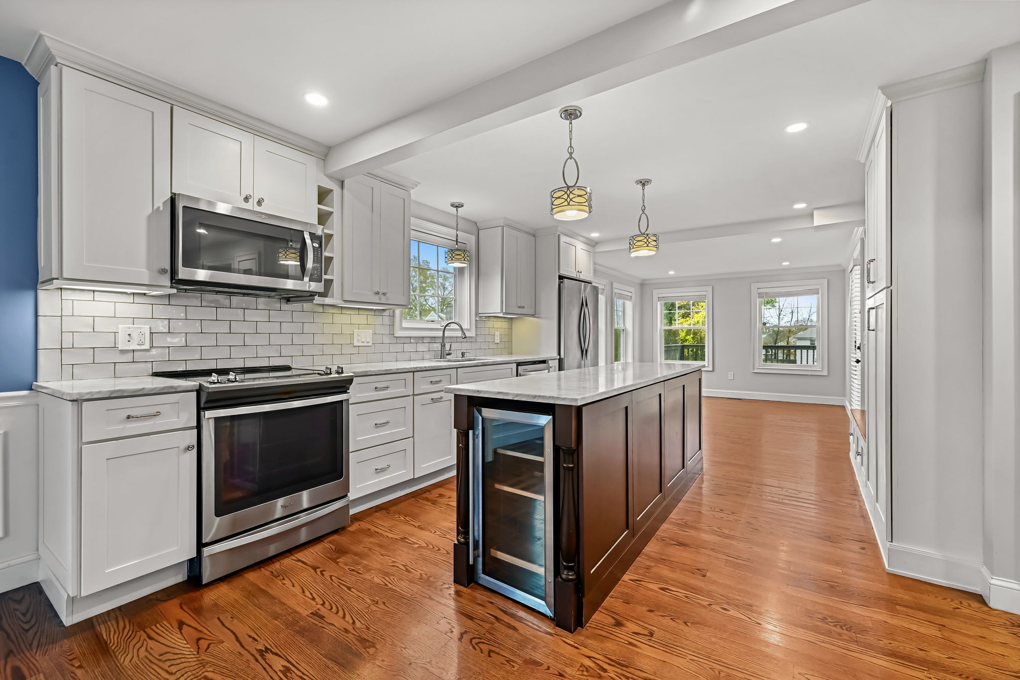 51 Country Road Fairfield, CT 06824 - Photo 19 of 38 Beverage refrigerator * Marble Countertops * Remodeled Kitchen