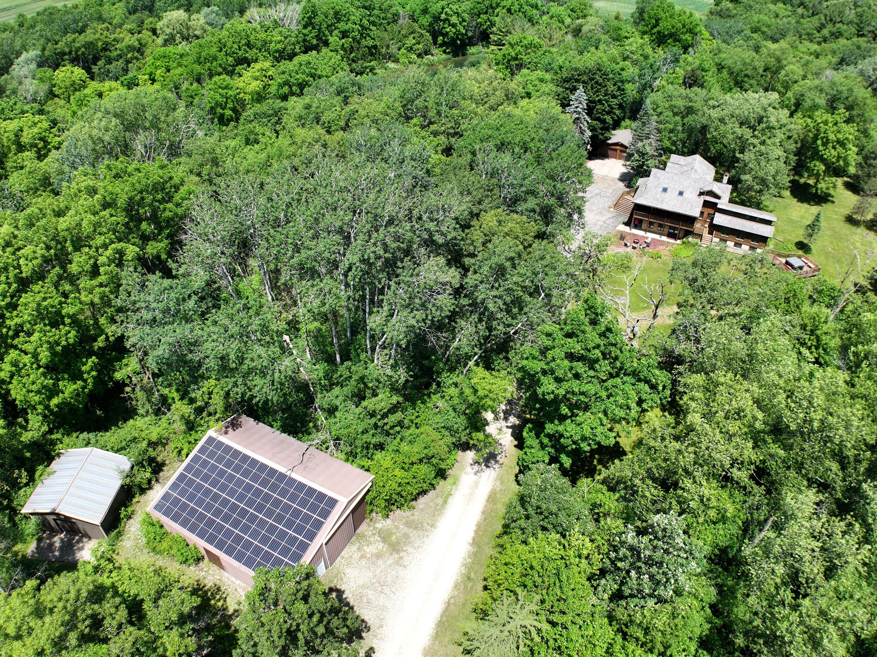 N3075 Hardscrabble Road Palmyra, WI 53156 - Photo 69 of 69 Drone View (house; 2x outbuildings)