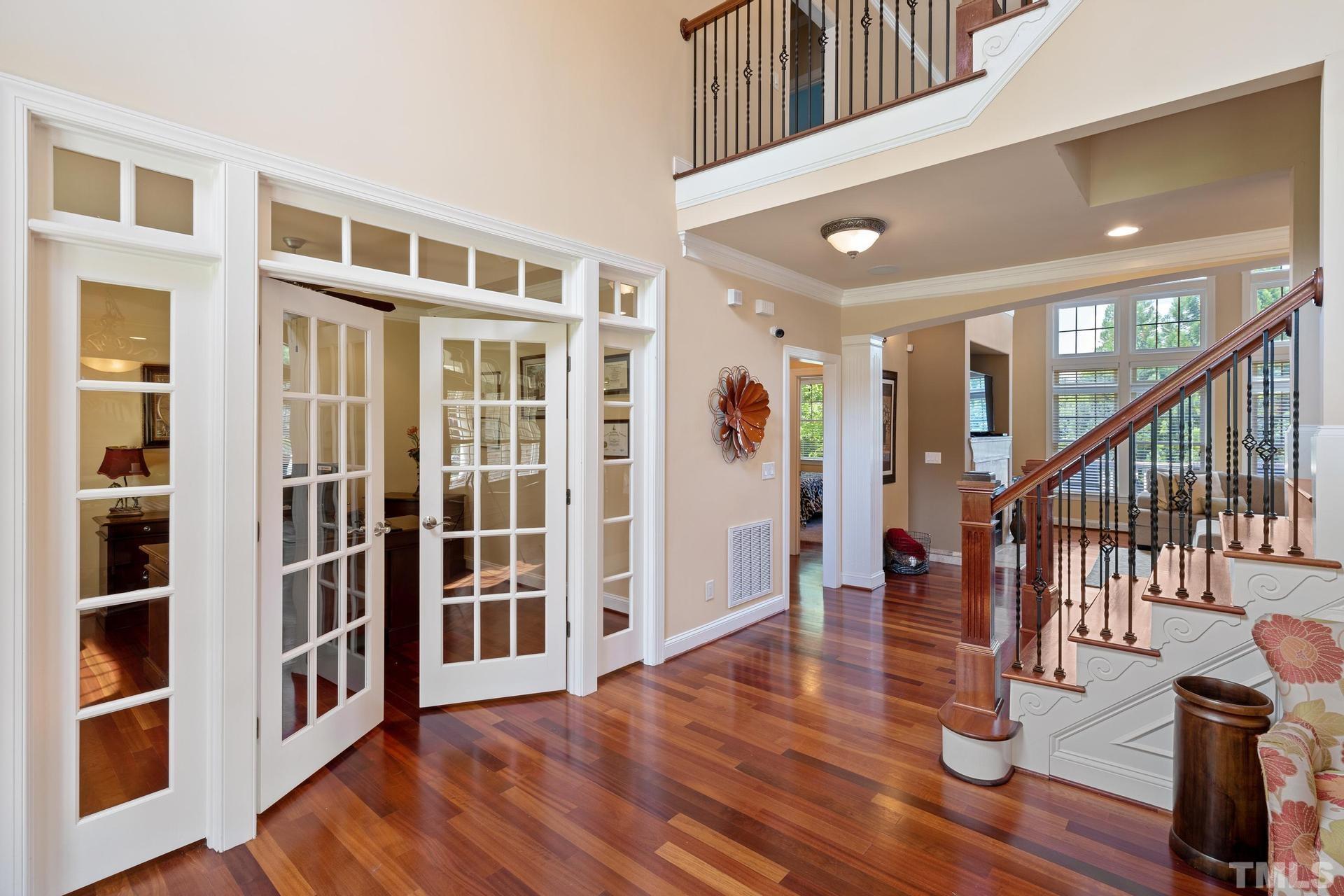 3005 London Bell Drive Raleigh, NC 27614 - Photo 26 of 73 a view of an entryway with wooden floor and windows