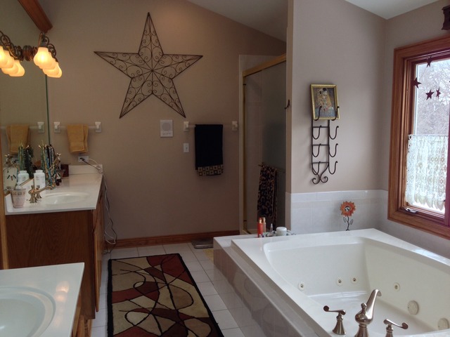 988 Plum Tree Road Fox River Grove, IL 60021 - Photo 13 of 25 a bathroom with a sink and a bathtub