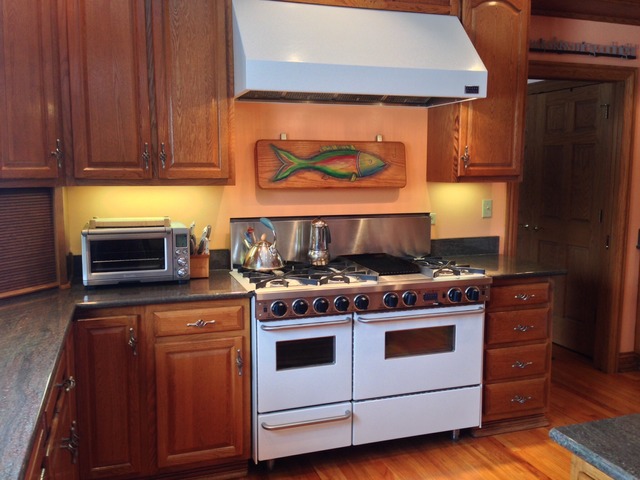 988 Plum Tree Road Fox River Grove, IL 60021 - Photo 7 of 25 a stove top oven sitting inside of a kitchen