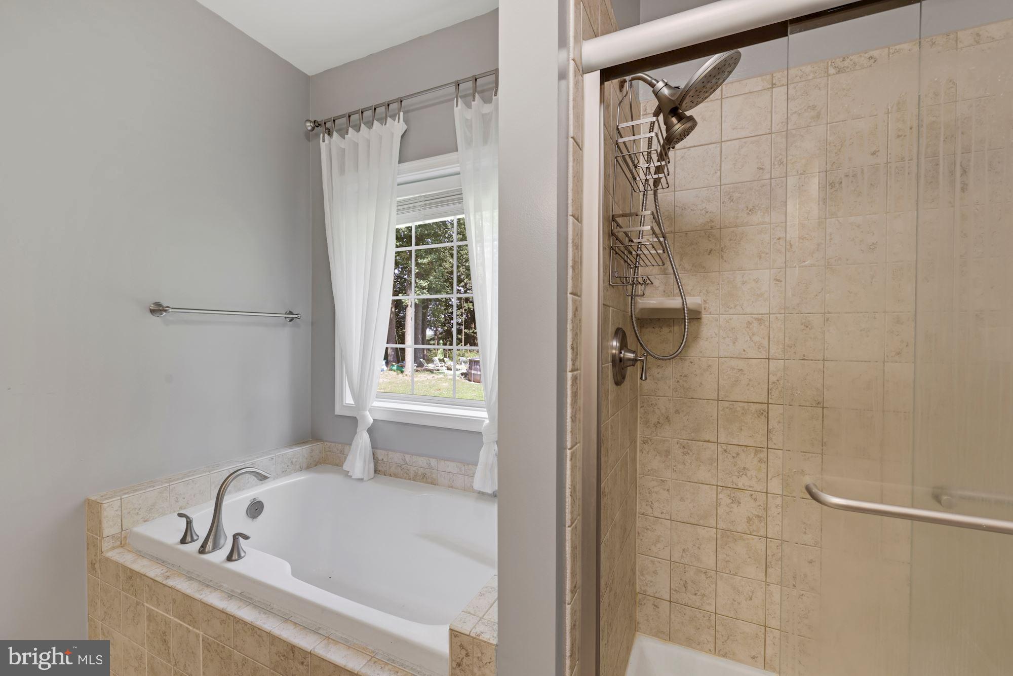 3155 Old Ridge Road Mount Airy, MD 21771 - Photo 25 of 50 Primary Bath with Soaking Tub and Separate Shower