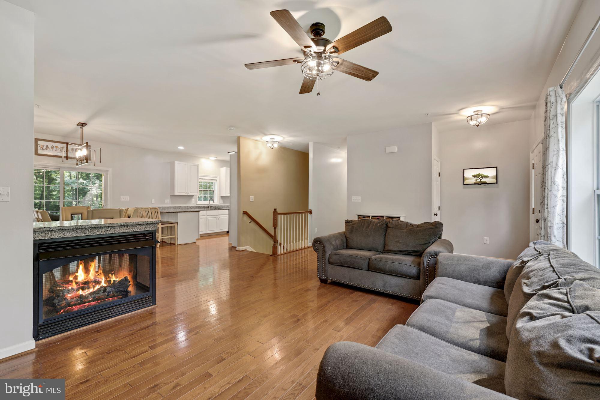 3155 Old Ridge Road Mount Airy, MD 21771 - Photo 6 of 50 Living Room with Custom Wood Wall, Gas Fireplace
