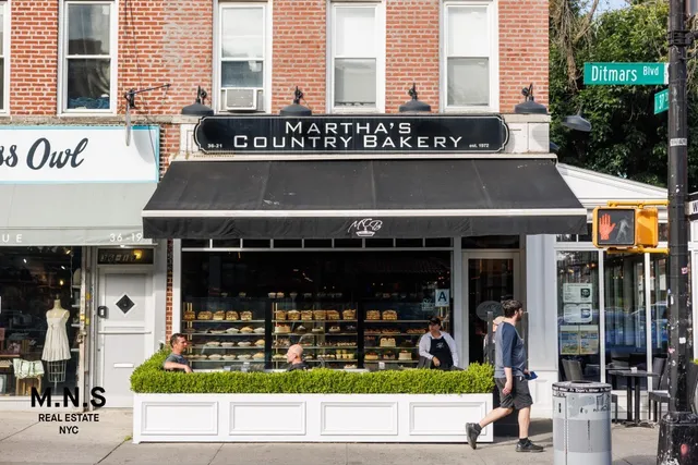 a store with outdoor seating area