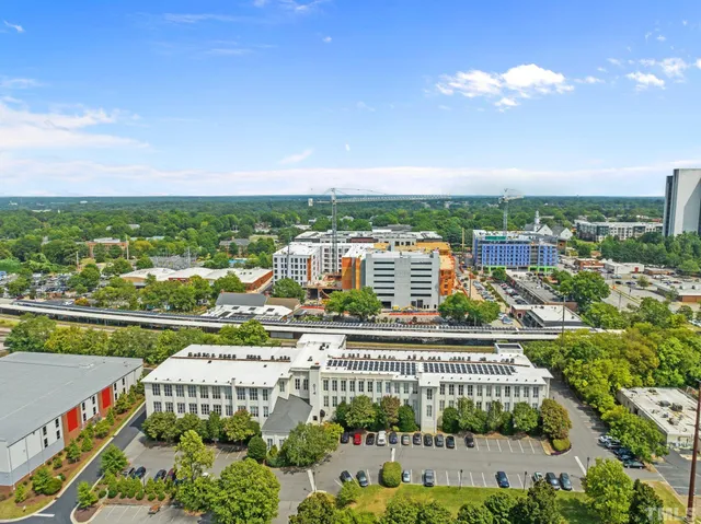 an aerial view of city