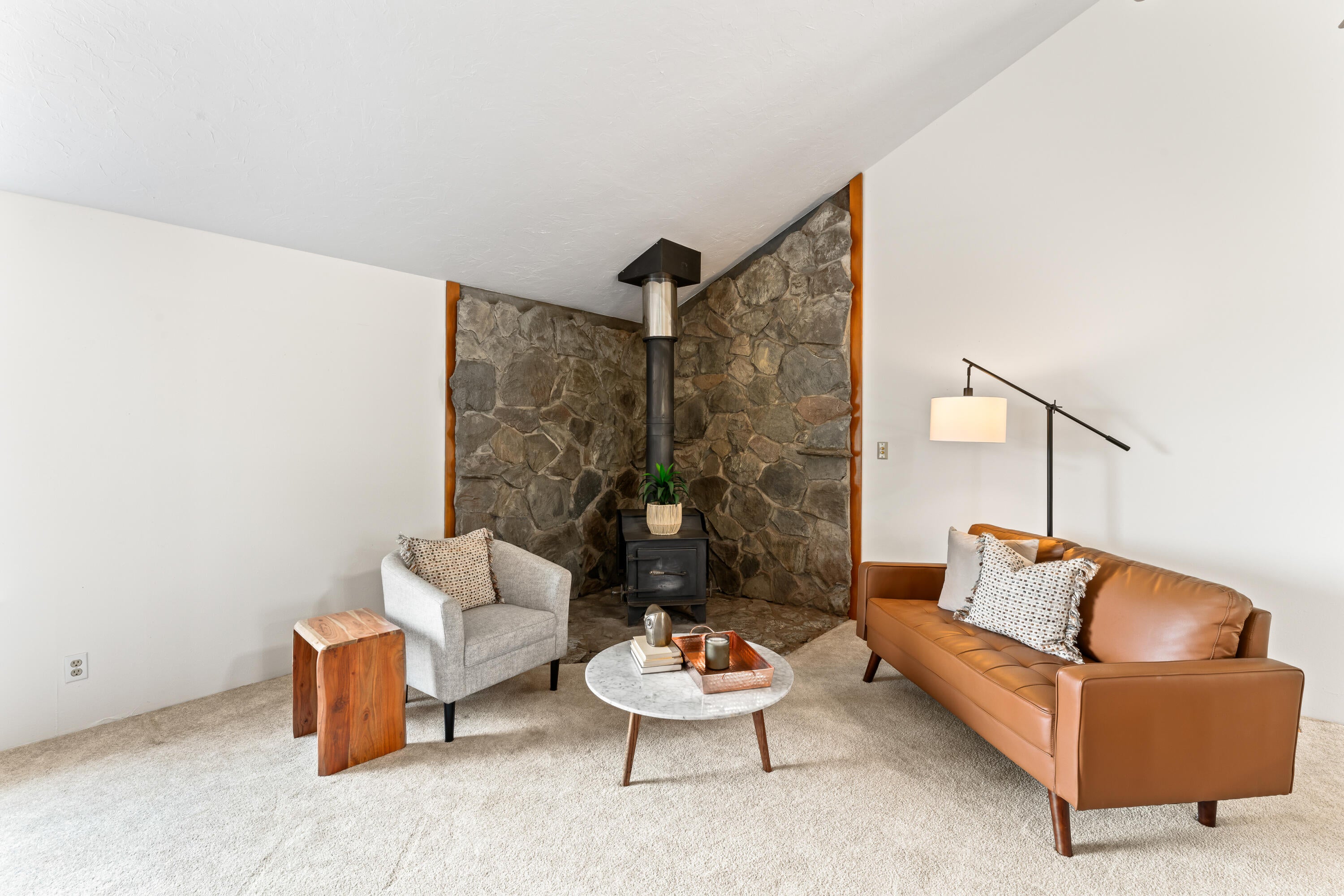 17845 Plainview Road Bend, OR 97703 - Photo 15 of 41 Wood Burning Stove w/ Stone Surround