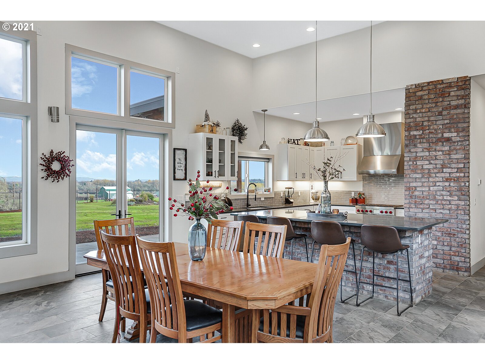 22280 Pittman Road Sheridan, OR 97378 - Photo 4 of 32 a view of a dining room with furniture window and outside view