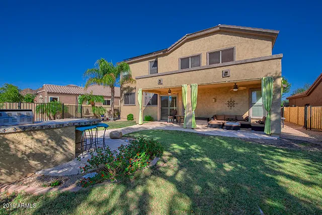 a view of a house with patio