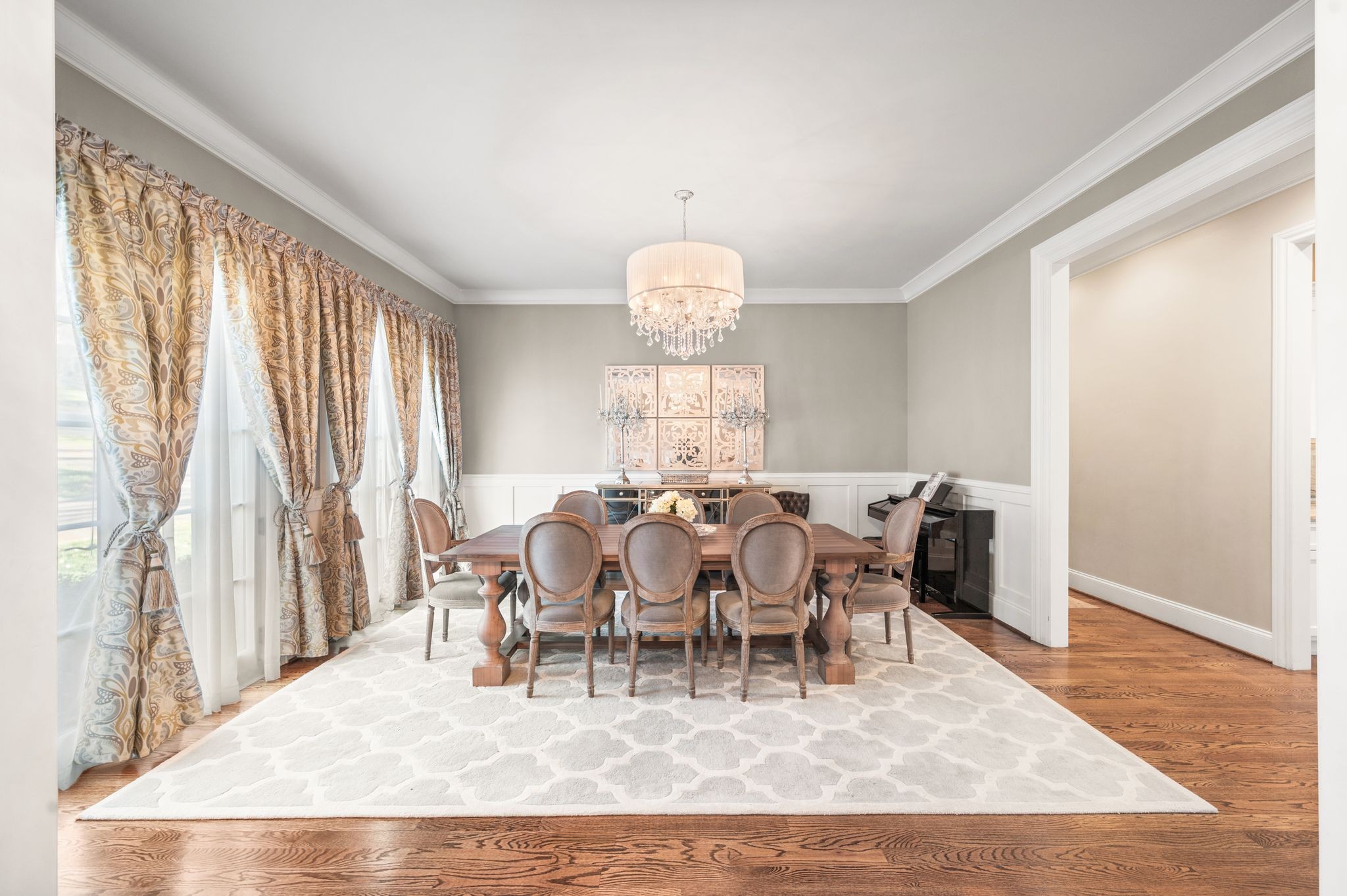 3509 Trimble Road Nashville, TN 37215 - Photo 12 of 80 a view of a dining room with furniture window and wooden floor