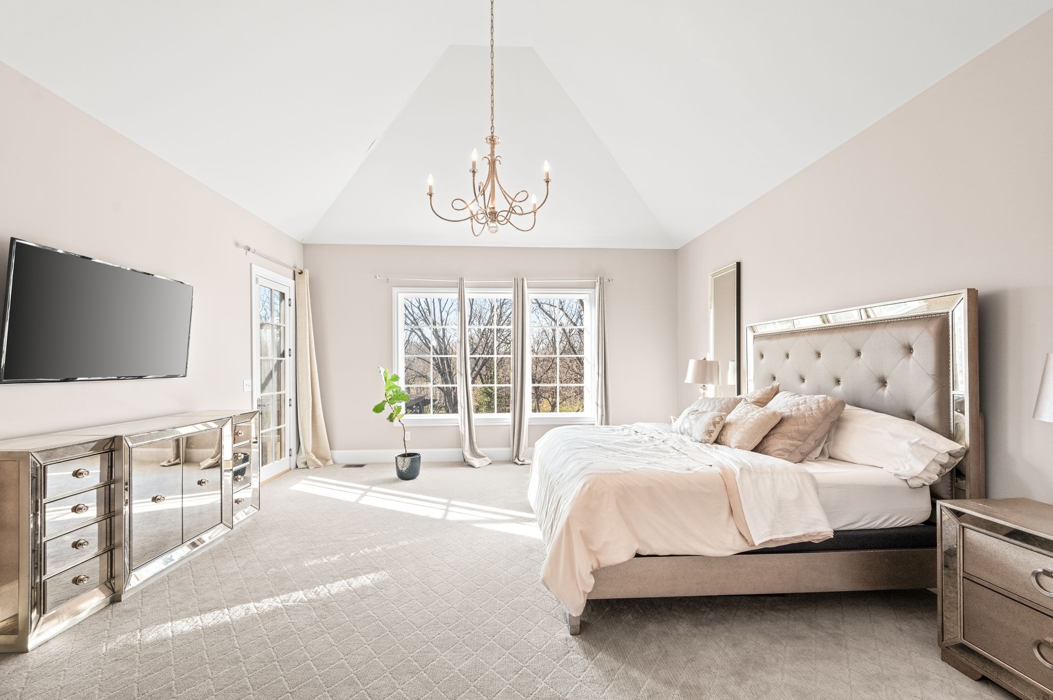 3509 Trimble Road Nashville, TN 37215 - Photo 40 of 80 a bedroom with a bed and a flat screen tv