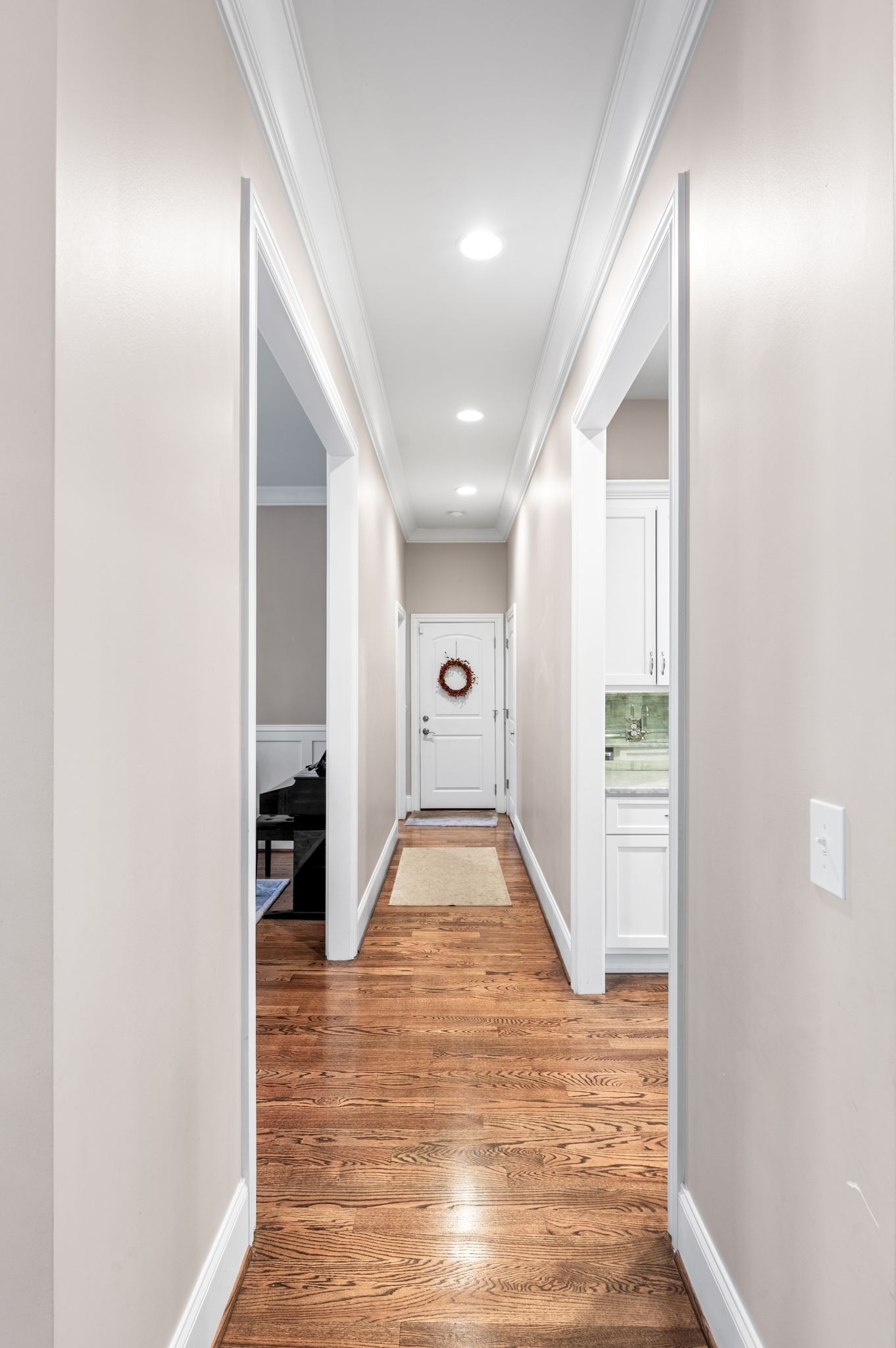 3509 Trimble Road Nashville, TN 37215 - Photo 46 of 80 a view of a hallway with wooden floor and staircase