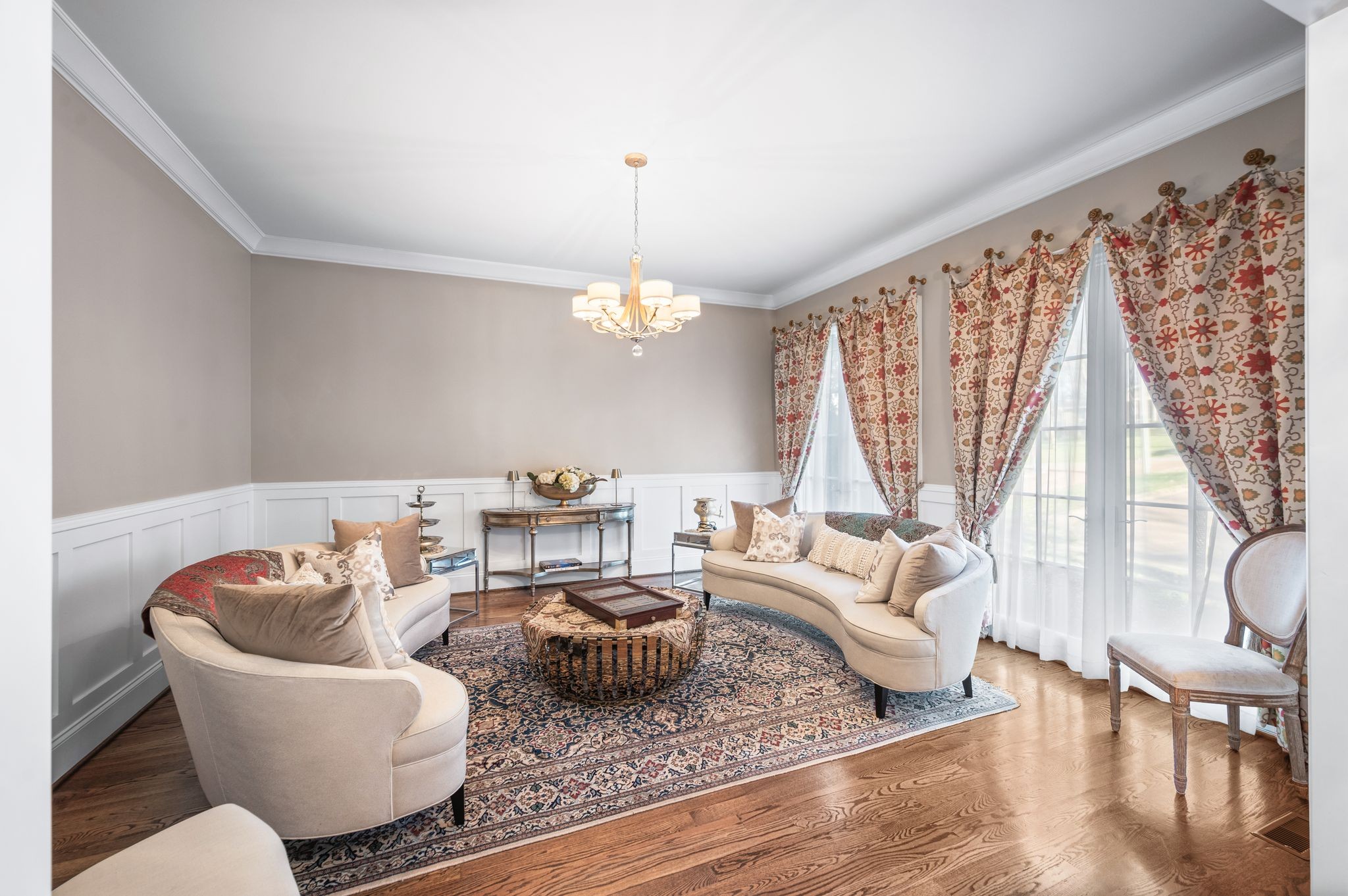 3509 Trimble Road Nashville, TN 37215 - Photo 9 of 80 a living room with furniture and a chandelier