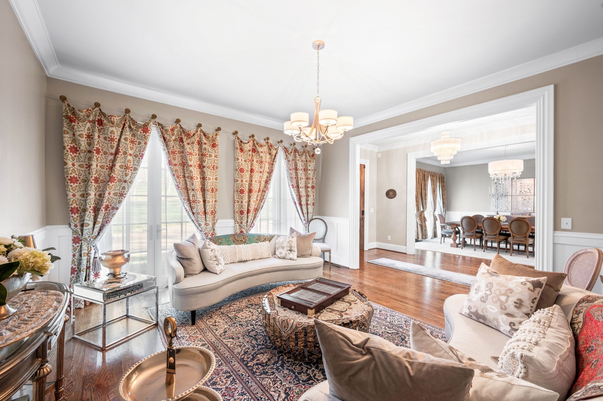 3509 Trimble Road Nashville, TN 37215 - Photo 10 of 80 a living room with furniture and a chandelier