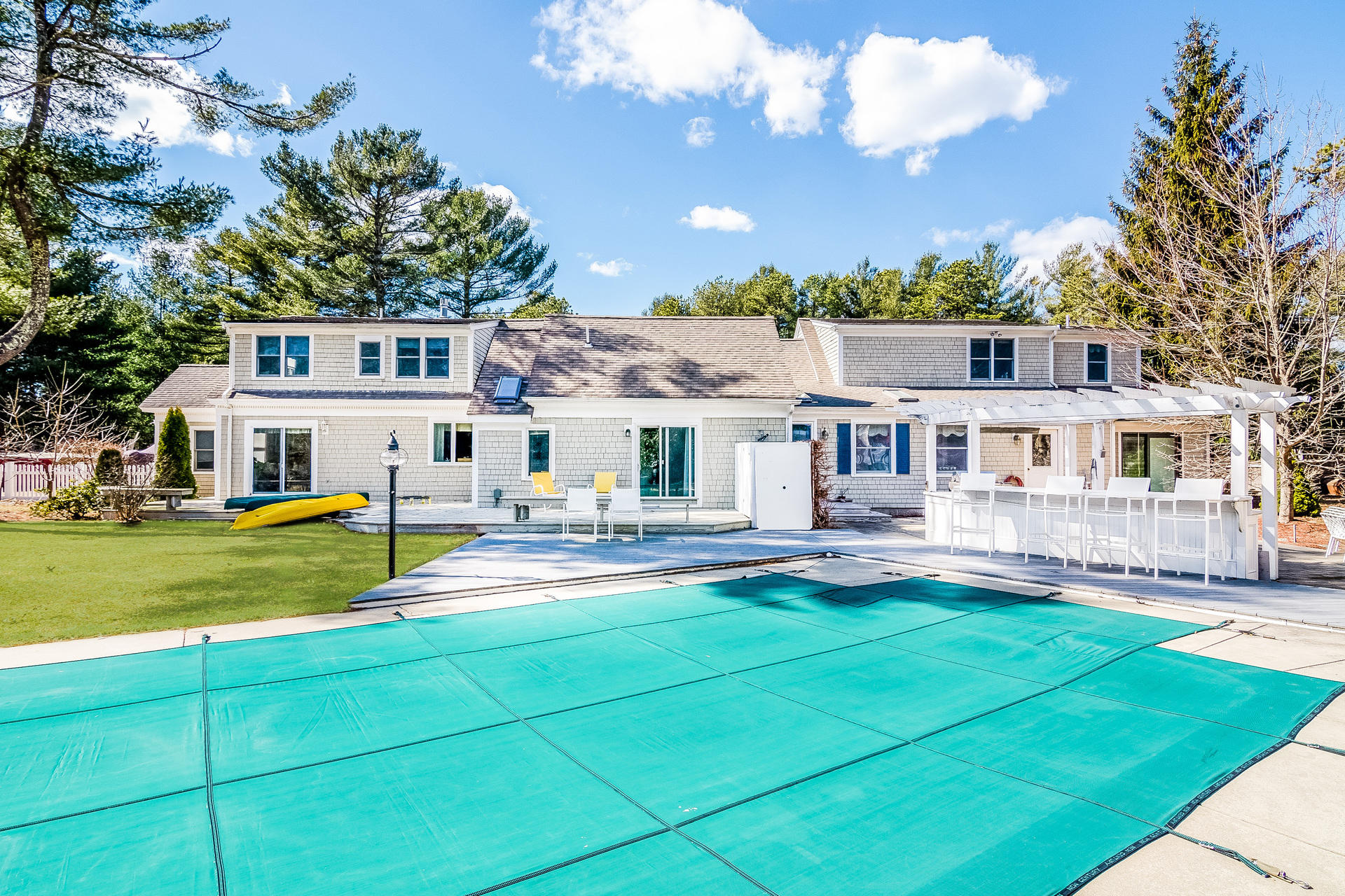 568 Santuit Road Cotuit, MA 02635 - Photo 5 of 30 a aerial view of a house with a yard porch and sitting area