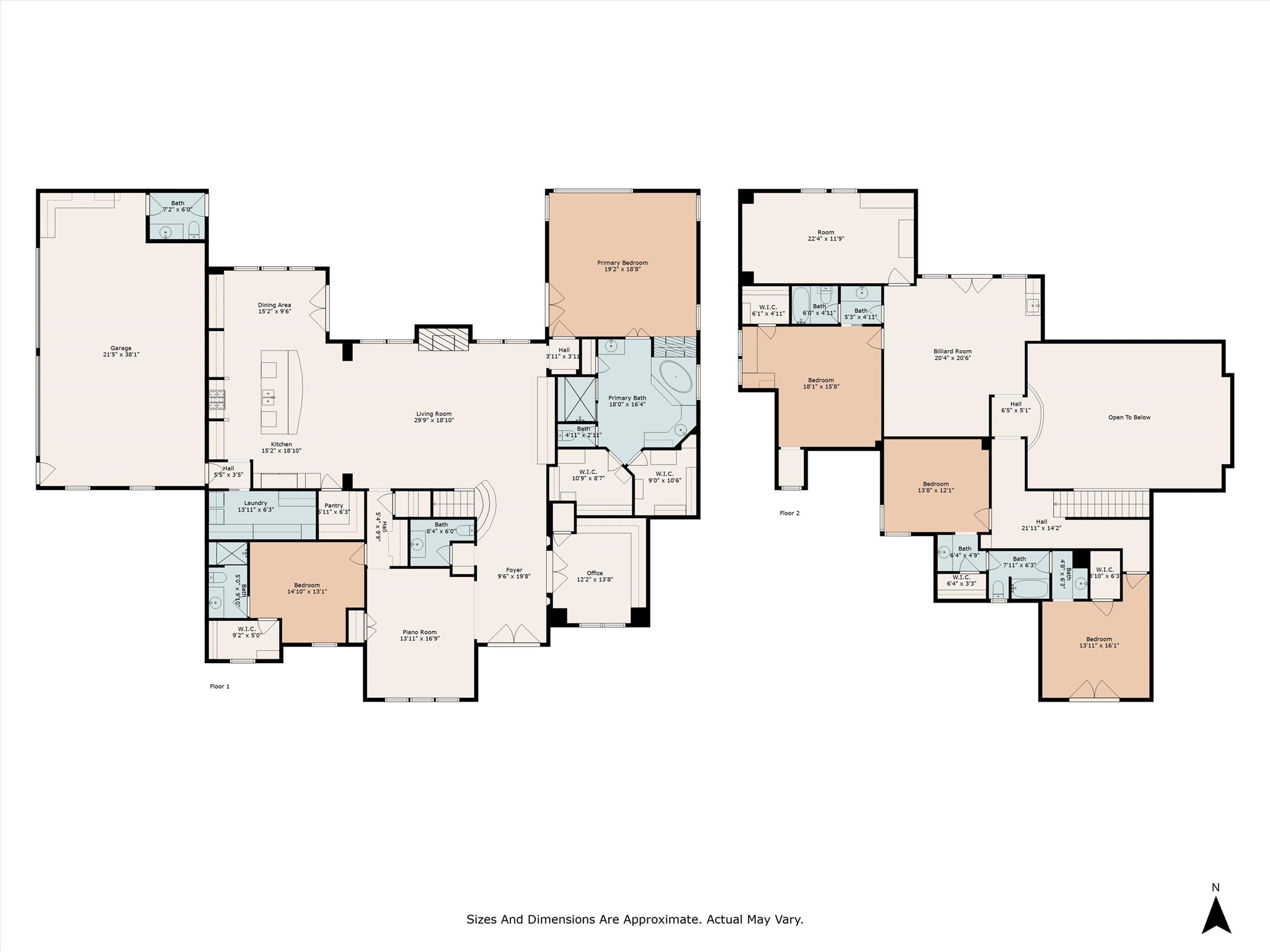 7806 Bent Green Lane Spring, TX 77389 - Photo 50 of 50 Floor Plan *Sizes and dimensions are approximate*