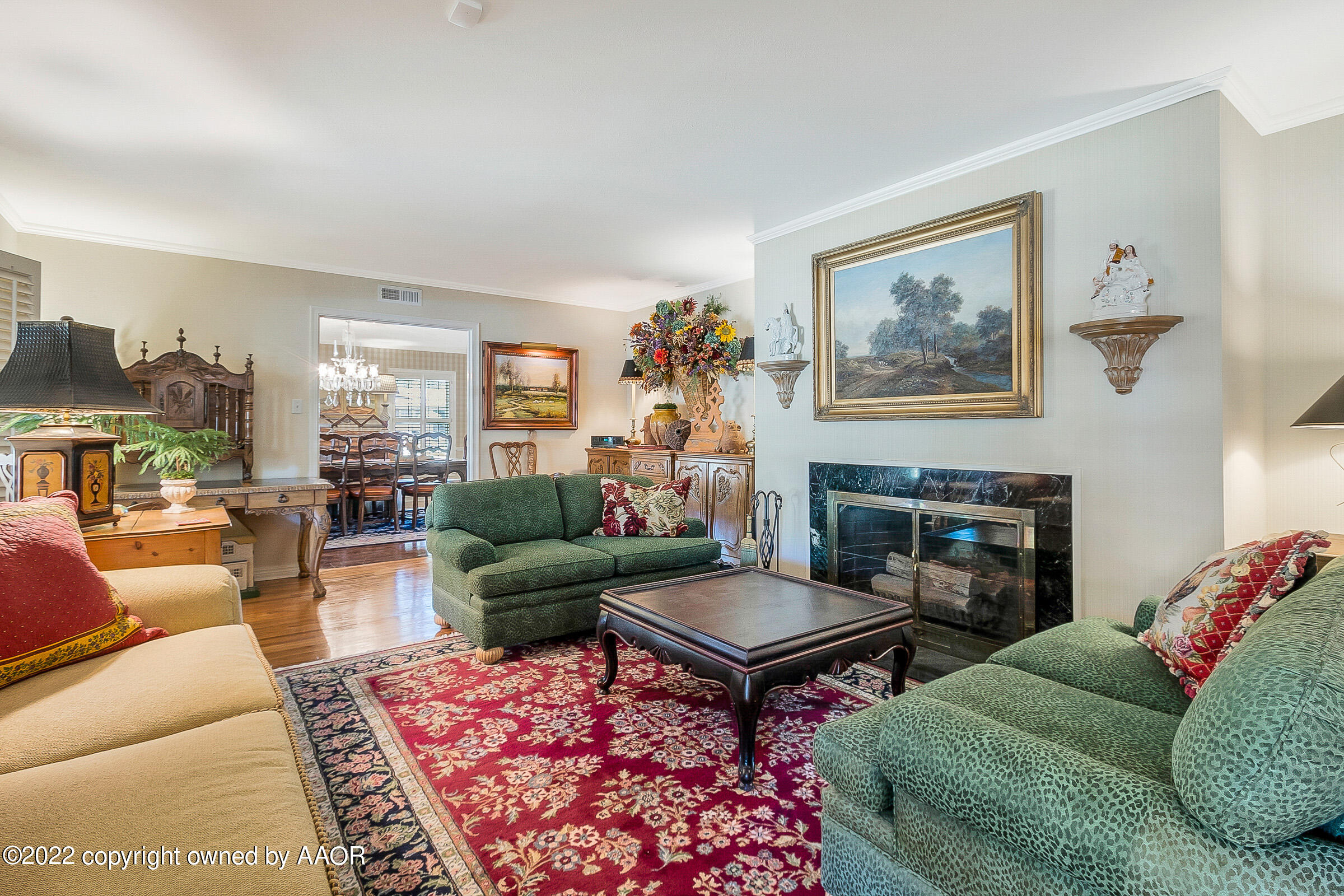 1601 South Austin Street Amarillo, TX 79102 - Photo 8 of 46 a living room with furniture and a fireplace