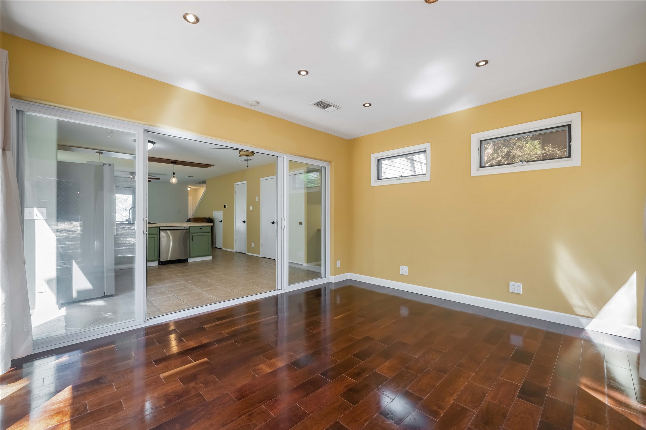 1703 Waterloo Trail, Unit B Austin, TX 78704 - Photo 14 of 36 Unfurnished bedroom featuring recessed lighting and wood finish floors