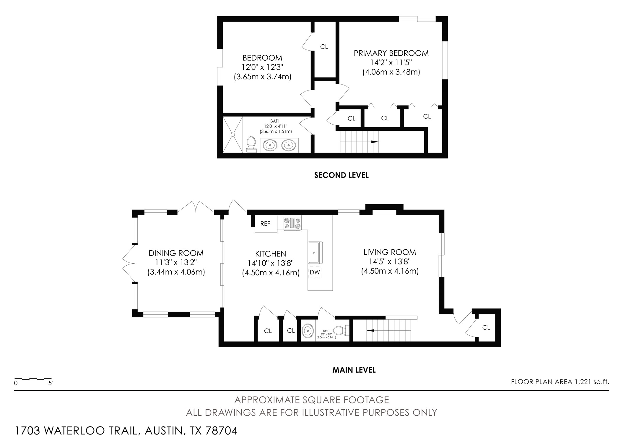 1703 Waterloo Trail, Unit B Austin, TX 78704 - Photo 36 of 36 View of property floor plan