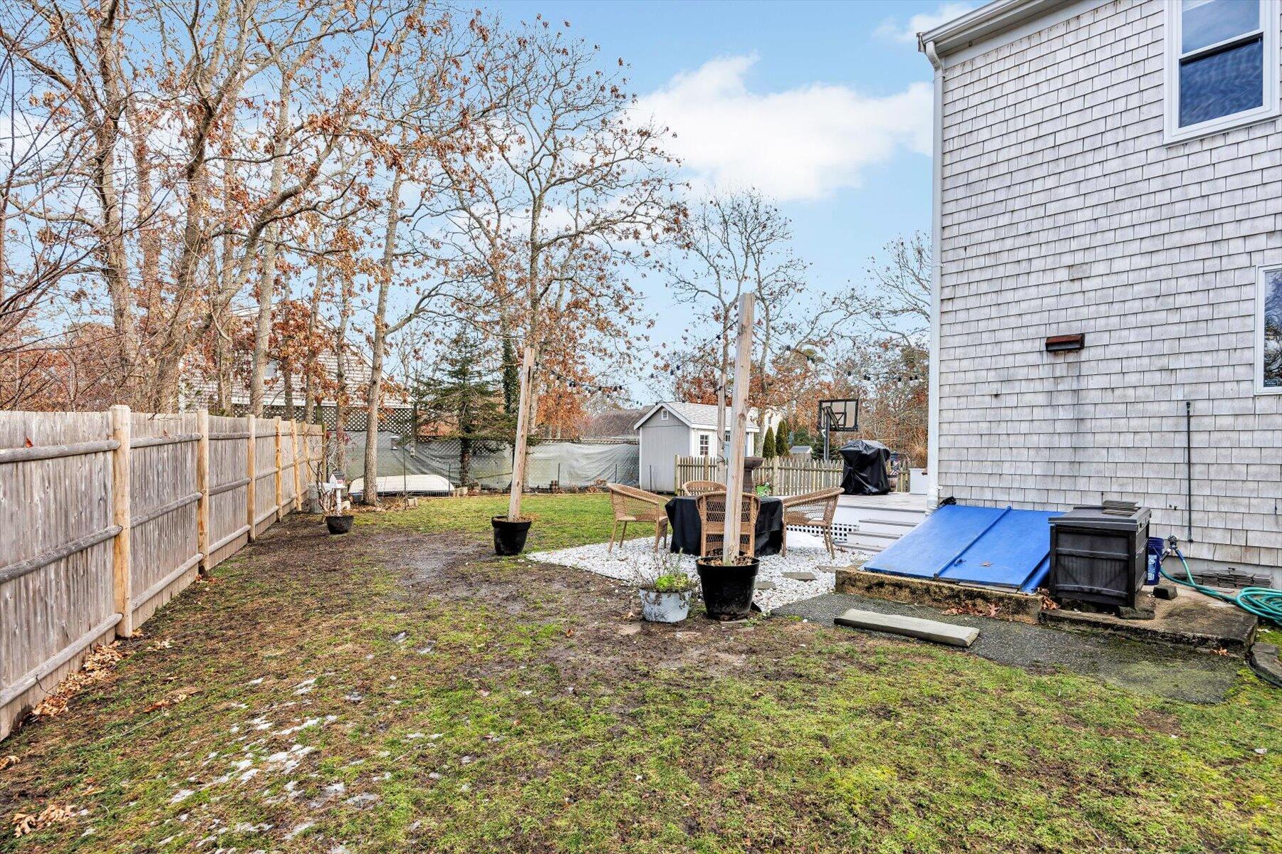 39 Papnomett Road Mashpee, MA 02649 - Photo 26 of 34 a swimming pool with outdoor seating and yard