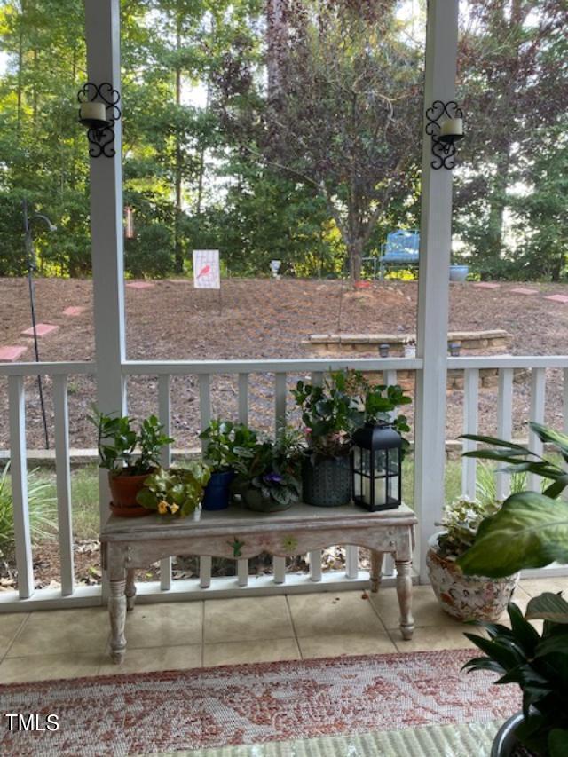 3318 Colorcott Street Raleigh, NC 27614 - Photo 7 of 28 a view of a garden with a bench in patio