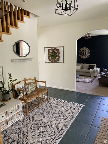 387 North Loafer Canyon Road Payson, UT 84651 - Photo 5 of 94 Entryway featuring dark square tile flooring