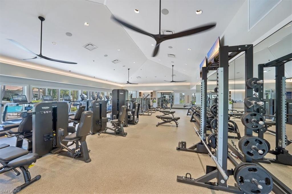 19071 Ridgepoint Drive, Unit 102 Estero, FL 33928 - Photo 46 of 50 a view of a room with gym equipment