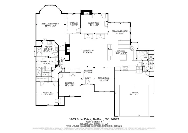 $500,000 | 1405 Briar Drive, Bedford, TX 76022