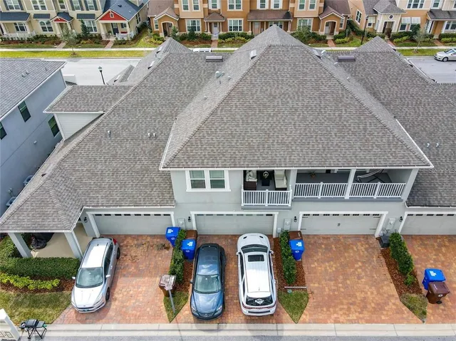 an aerial view of a city