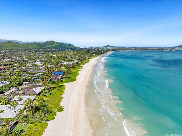 a view of a city with an ocean view