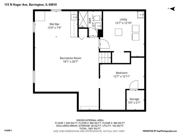 $3,400 | 115 North Hager Avenue, Barrington, IL 60010