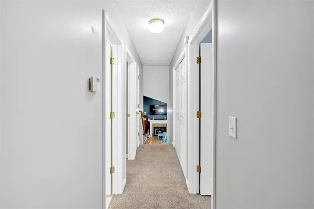a utility room with a wooden floor