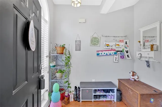 a room with furniture and a window