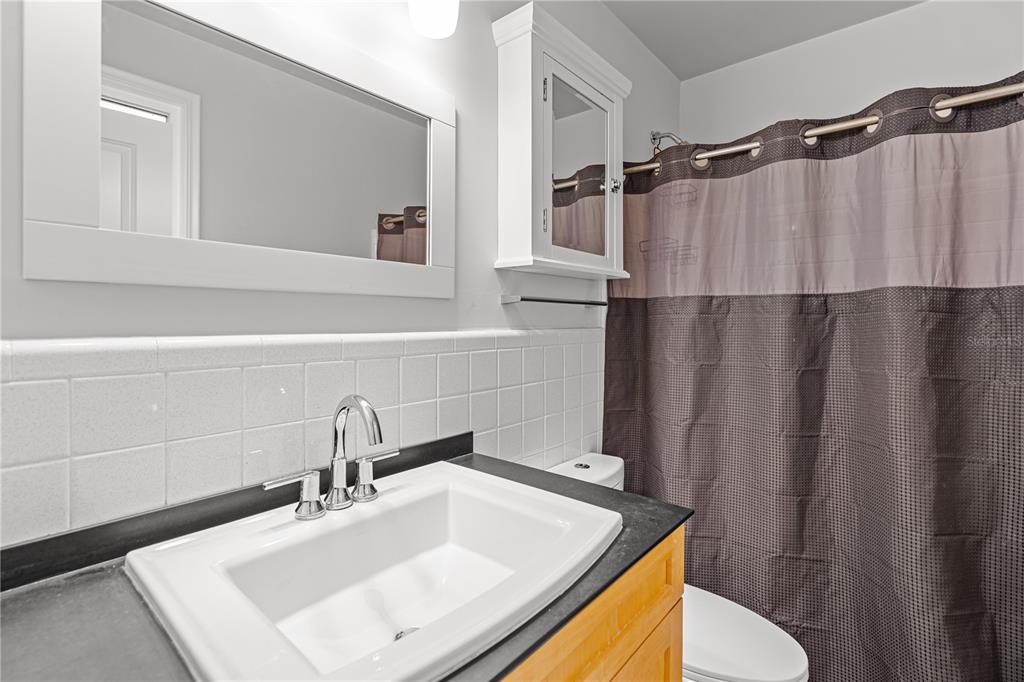 1017 Northeast 3rd Avenue Gainesville, FL 32601 - Photo 5 of 27 a bathroom with a sink and a mirror