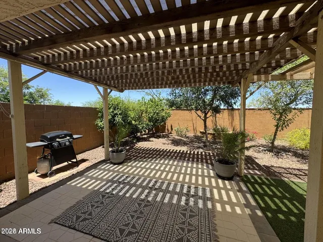 a view of porch with seating space