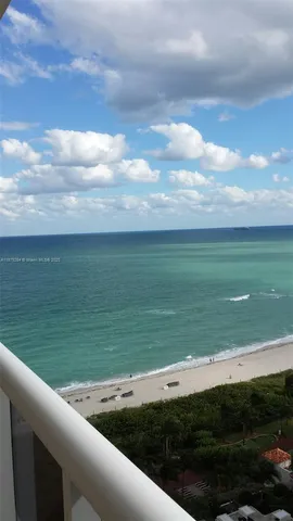 a view of city and balcony