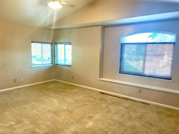 an empty room with a window