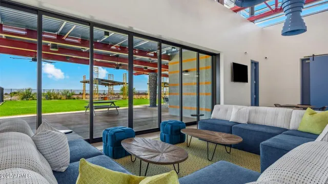 an aerial view of a city