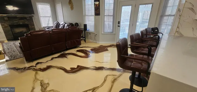 a view of a workspace with furniture