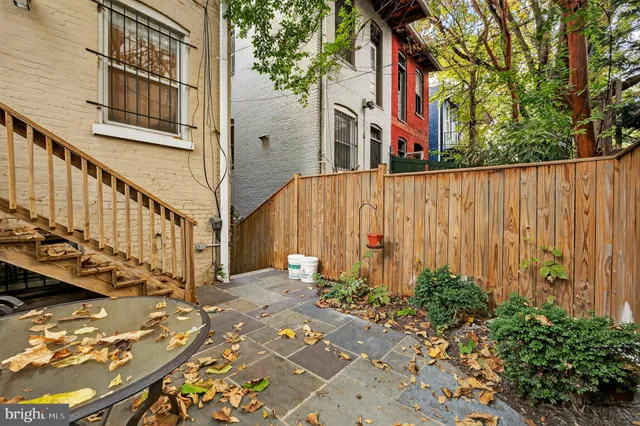 a view of a building with a window