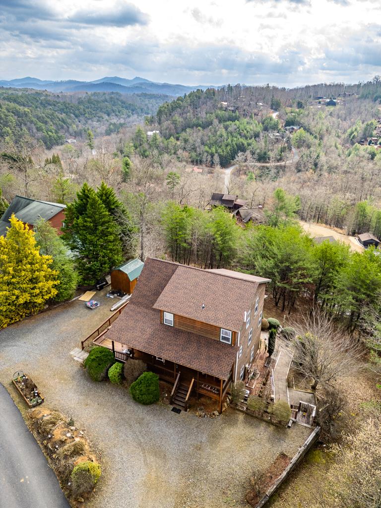210 Pin Oak Ridge Murphy, NC 28906 - Photo 43 of 51 an aerial view of a house with a yard and lake view