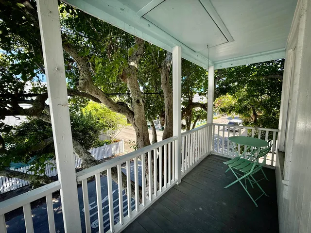 a view of a porch