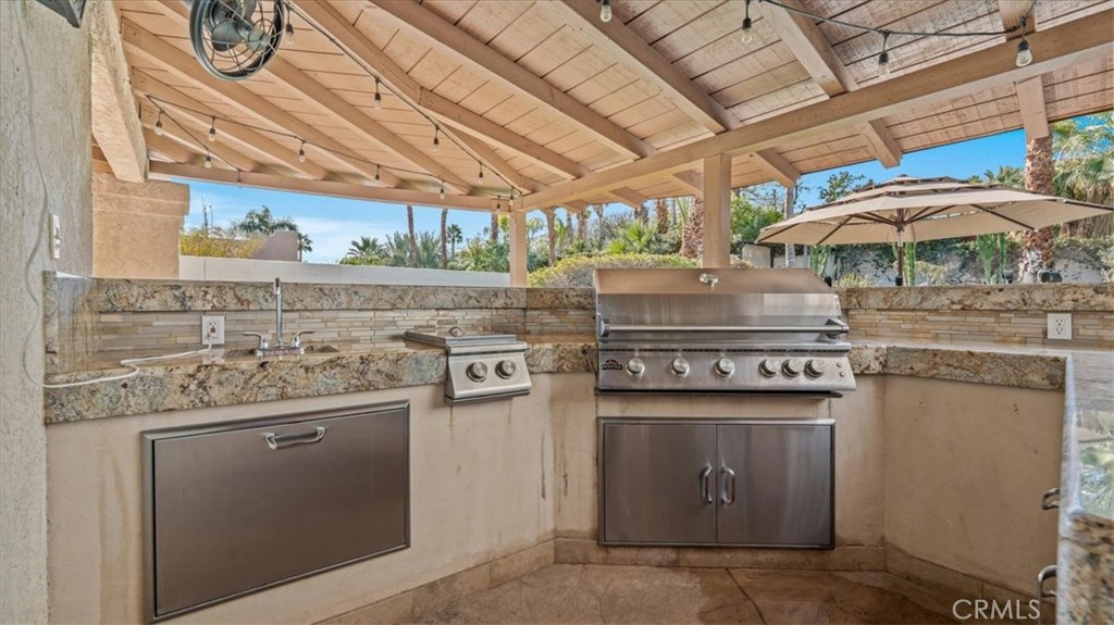 71569 Sahara Road Rancho Mirage, CA 92270 - Photo 34 of 51 Backyard Grilling area and Bar View
