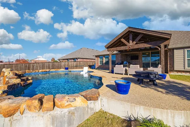 a outdoor space with lots of trees