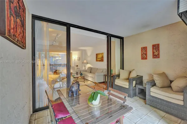 a room with furniture