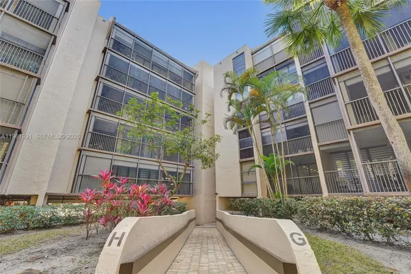 a front view of a building