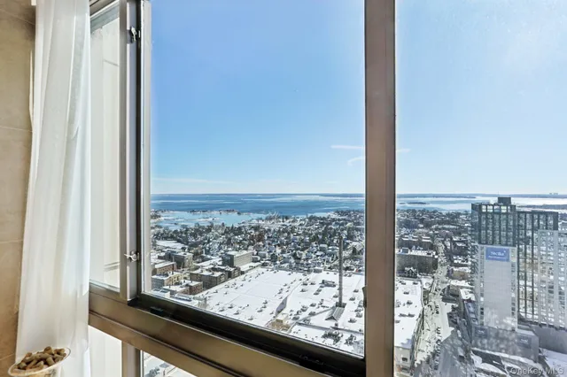 a view of a city from a window